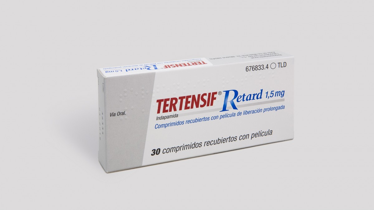 TERTENSIF RETARD 1,5 mg COMPRIMIDOS RECUBIERTOS CON PELICULA DE LIBERACION PROLONGADA , 30 comprimidos fotografía del envase.