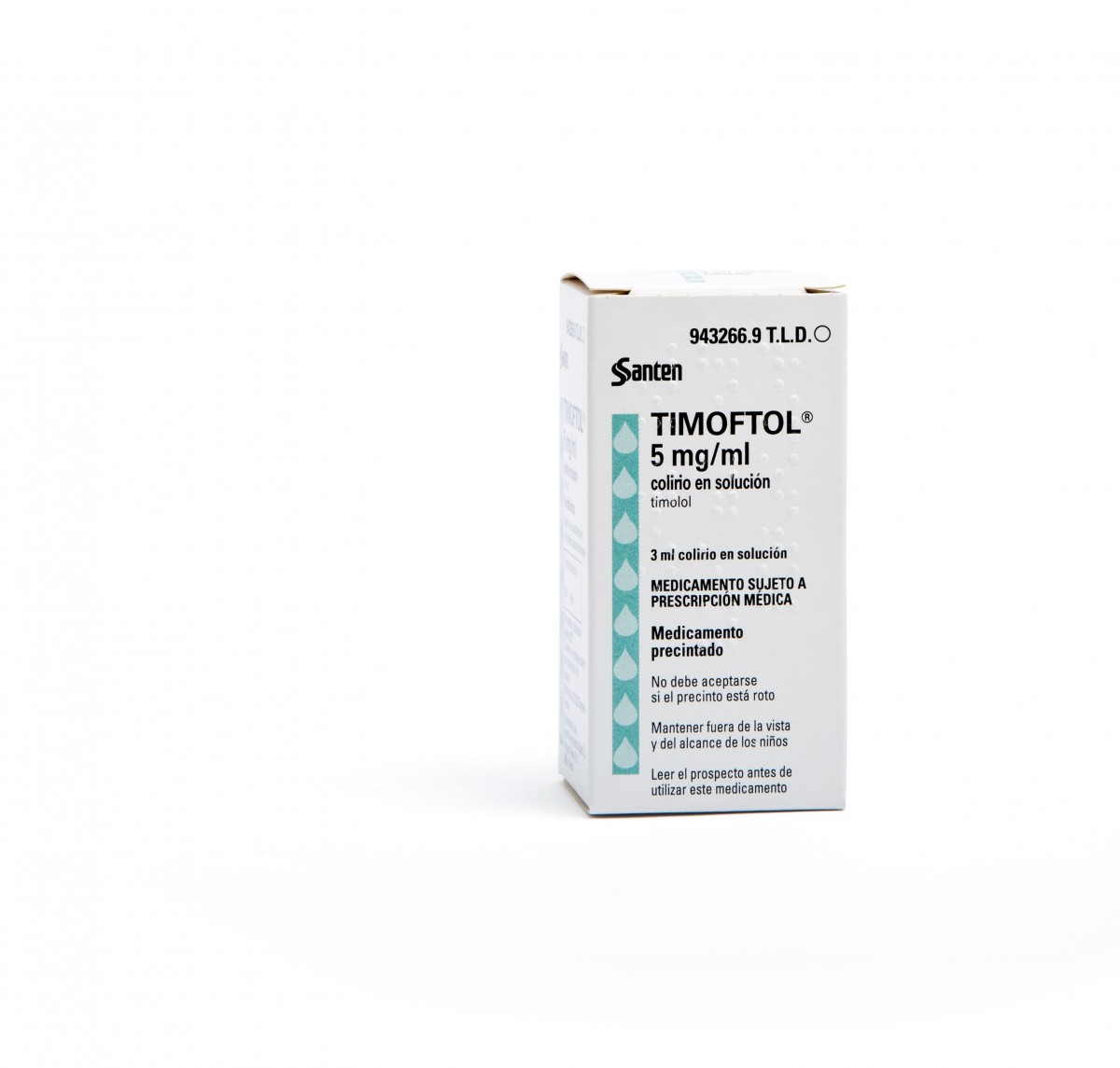 TIMOFTOL 5 mg/ml COLIRIO EN SOLUCION,1 frasco de 5 ml fotografía del envase.