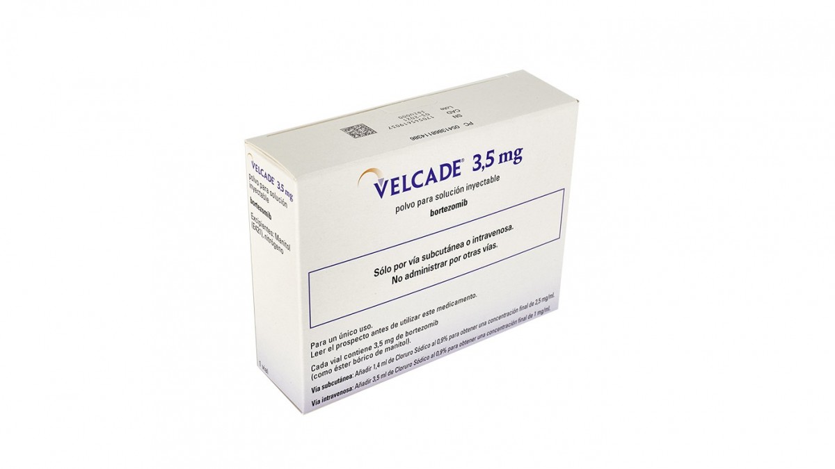 VELCADE 3,5 mg, POLVO PARA SOLUCION INYECTABLE, 1 vial fotografía del envase.