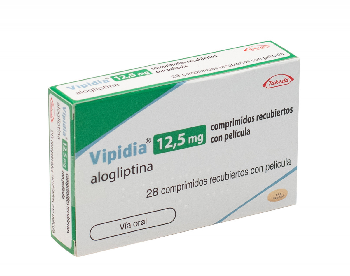 VIPIDIA 12,5 MG COMPRIMIDOS RECUBIERTOS CON PELICULA , 28 comprimidos fotografía del envase.