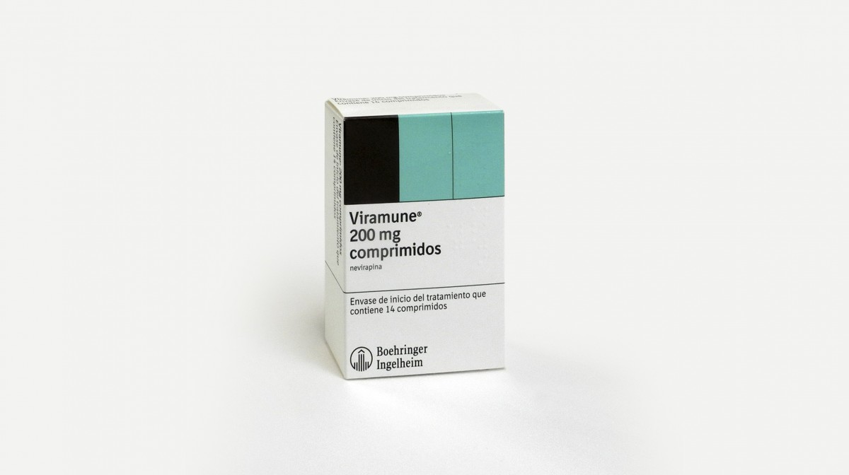 VIRAMUNE 200 mg COMPRIMIDOS , 14 comprimidos fotografía del envase.