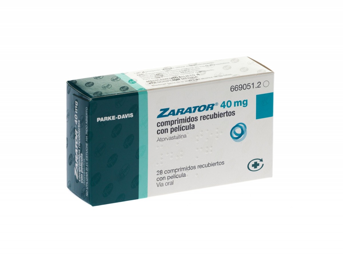 ZARATOR 40 mg COMPRIMIDOS RECUBIERTOS CON PELICULA , 28 comprimidos fotografía del envase.