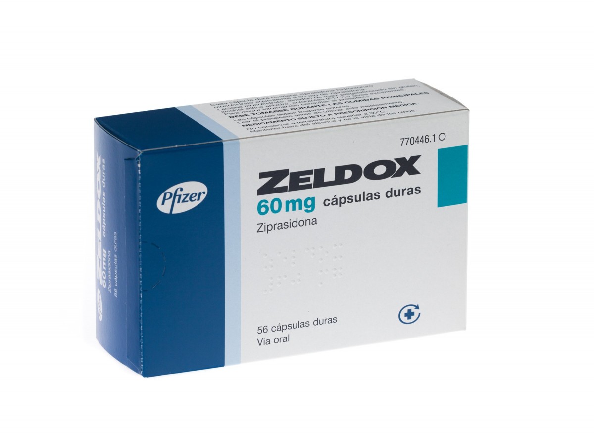 ZELDOX 60 mg CAPSULAS DURAS, 56 cápsulas fotografía del envase.