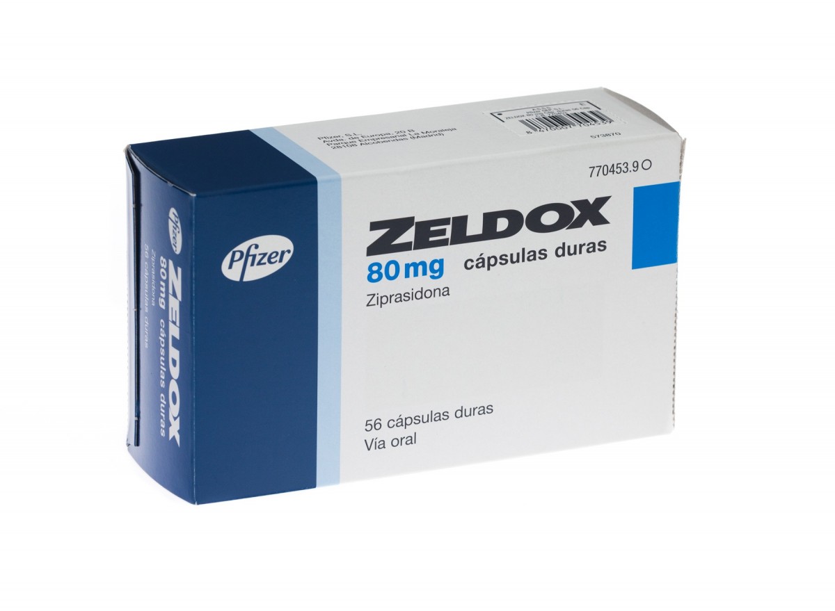 ZELDOX 80 mg CAPSULAS DURAS, 56 cápsulas fotografía del envase.