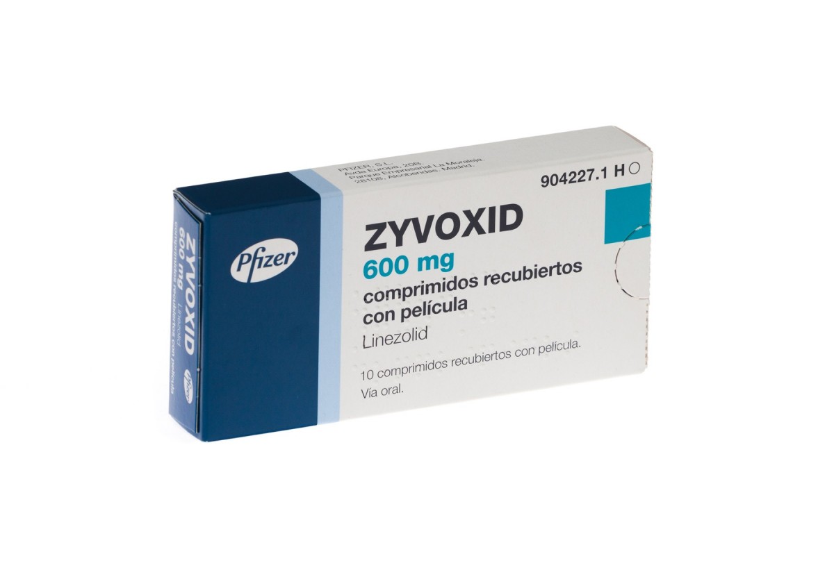 ZYVOXID 600 mg COMPRIMIDOS RECUBIERTOS CON PELICULA, 10 comprimidos fotografía del envase.