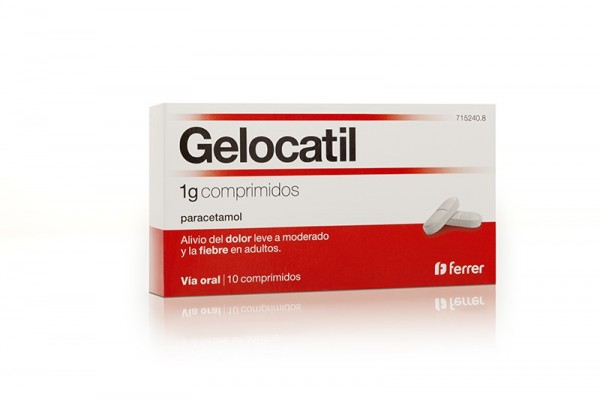 GELOCATIL 1 g COMPRIMIDOS, 12 comprimidos fotografía del envase.