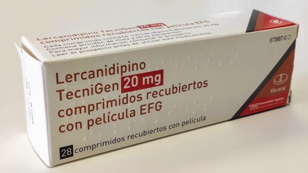 Lercanidipino Tecnigen 20 Mg Comprimidos Recubiertos Con Pelicula Efg