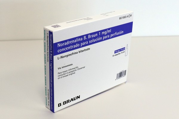 NORADRENALINA B. BRAUN 1mg/ml CONCENTRADO PARA SOLUCION PARA PERFUSION ...