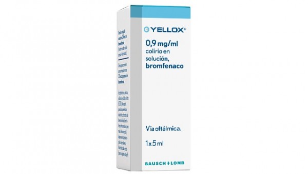 YELLOX 0,9 mg/ml COLIRIO EN SOLUCION, 1 frasco de 5 ml fotografía del envase.
