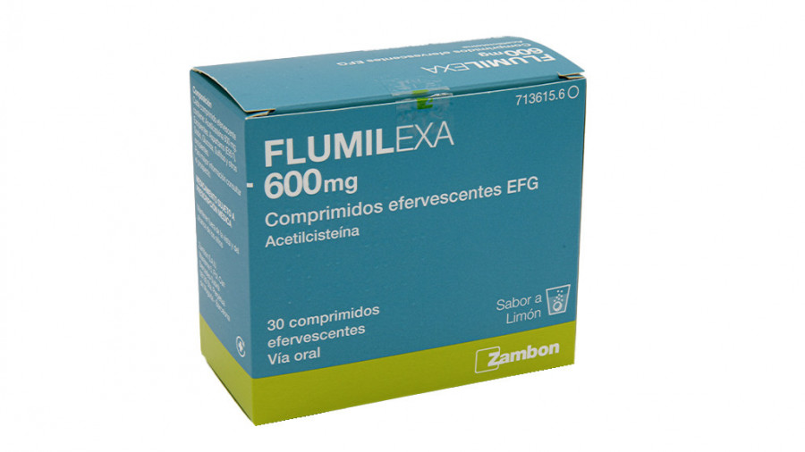 FLUMILEXA 600 MG COMPRIMIDOS EFERVESCENTES EFG 30 comprimidos fotografía del envase.
