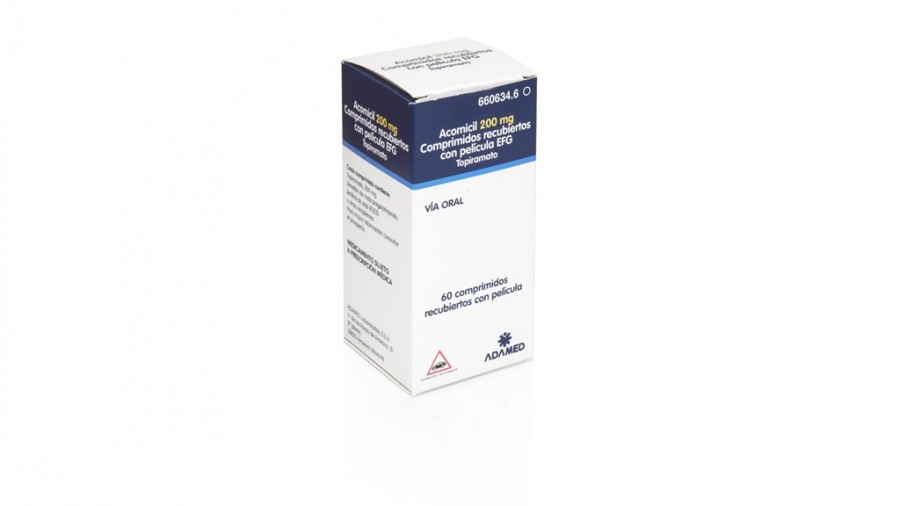 ACOMICIL 200 mg COMPRIMIDOS RECUBIERTOS CON PELICULA EFG, 60 comprimidos (FRASCO) fotografía del envase.