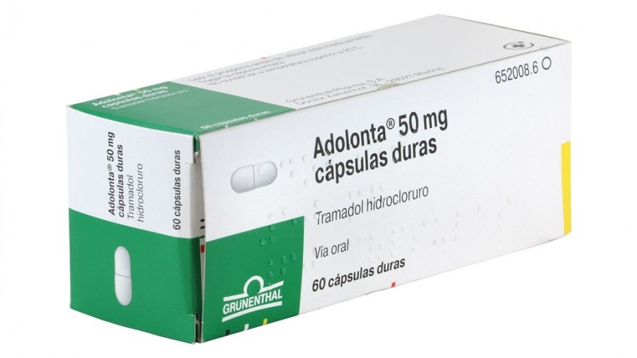 ADOLONTA 50 mg CAPSULAS DURAS , 500 cápsulas fotografía del envase.