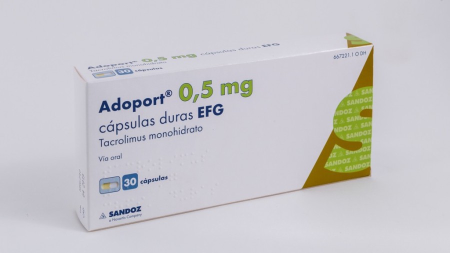 ADOPORT  0,5 mg CAPSULAS DURAS EFG , 30 cápsulas fotografía del envase.