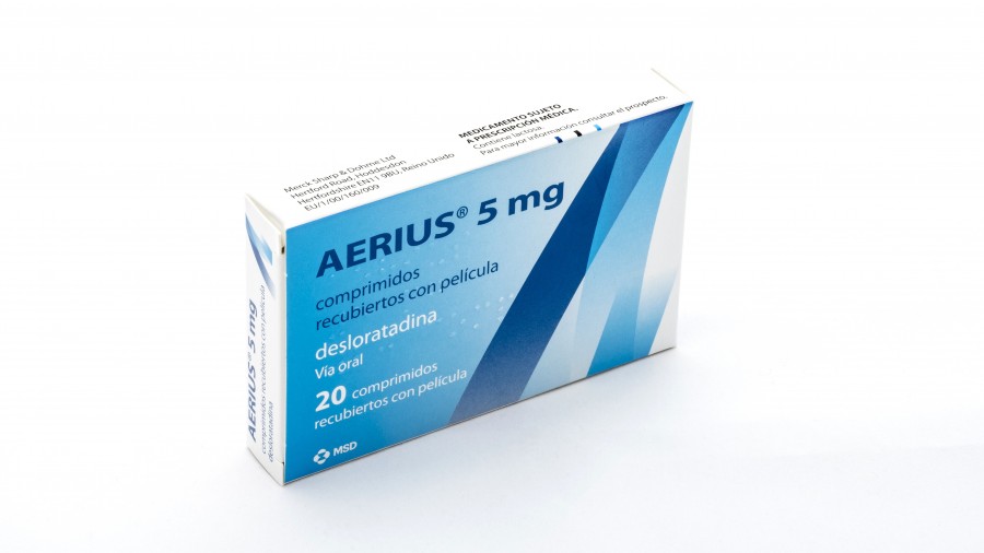 AERIUS 5 MG COMPRIMIDOS RECUBIERTOS CON PELICULA, 20 Comprimidos ...