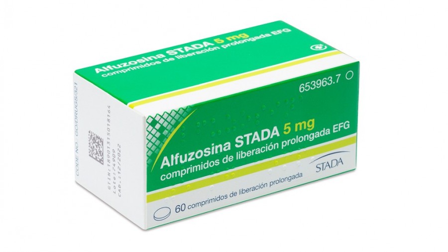 ALFUZOSINA STADA 5 mg COMPRIMIDOS DE LIBERACION PROLONGADA EFG , 60 comprimidos fotografía del envase.