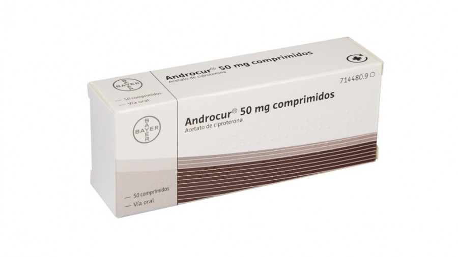 ANDROCUR 50 mg COMPRIMIDOS, 45 comprimidos fotografía del envase.