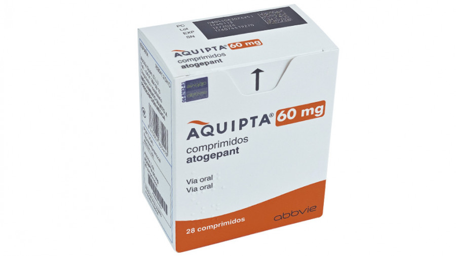 AQUIPTA 60 MG COMPRIMIDOS,  28 comprimidos fotografía del envase.