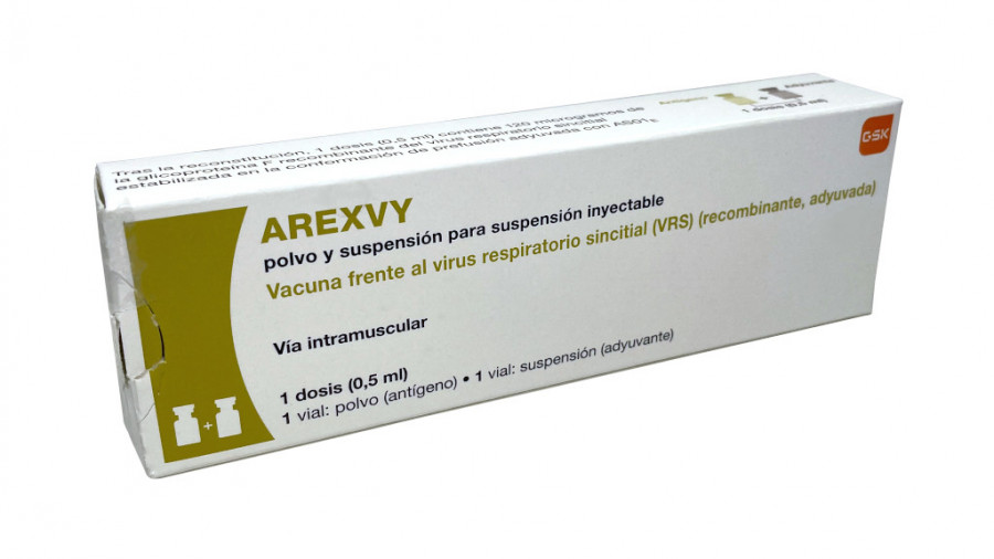 AREXVY POLVO Y SUSPENSION PARA SUSPENSION INYECTABLE, 10 viales de polvo + 10 viales con suspensión fotografía del envase.