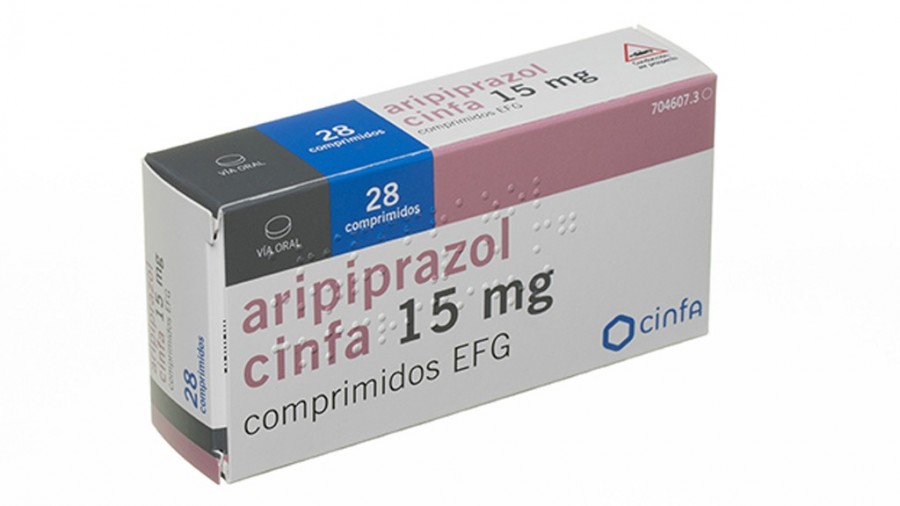 ARIPIPRAZOL CINFA 15 MG COMPRIMIDOS EFG , 28 comprimidos fotografía del envase.