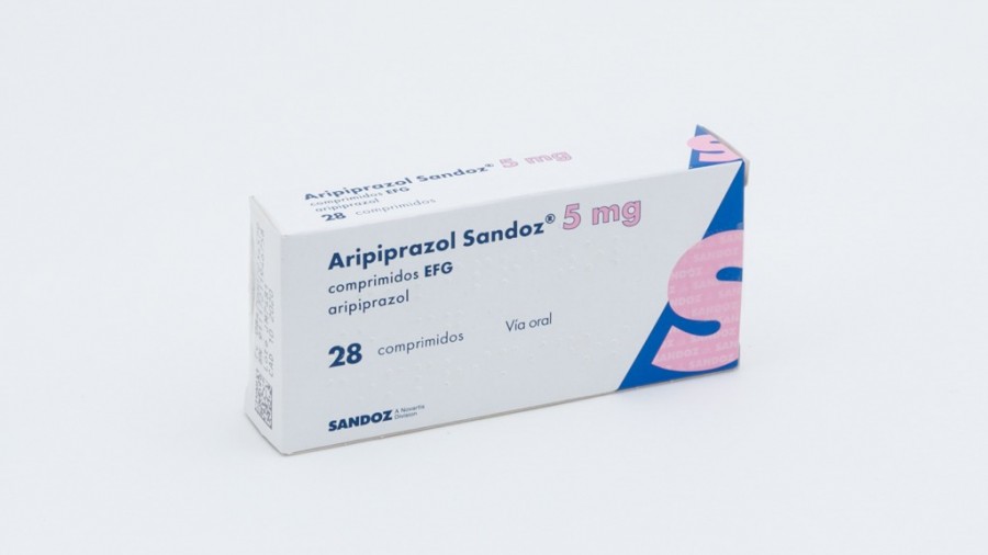ARIPIPRAZOL SANDOZ 5 MG COMPRIMIDOS EFG, 28 comprimidos fotografía del envase.