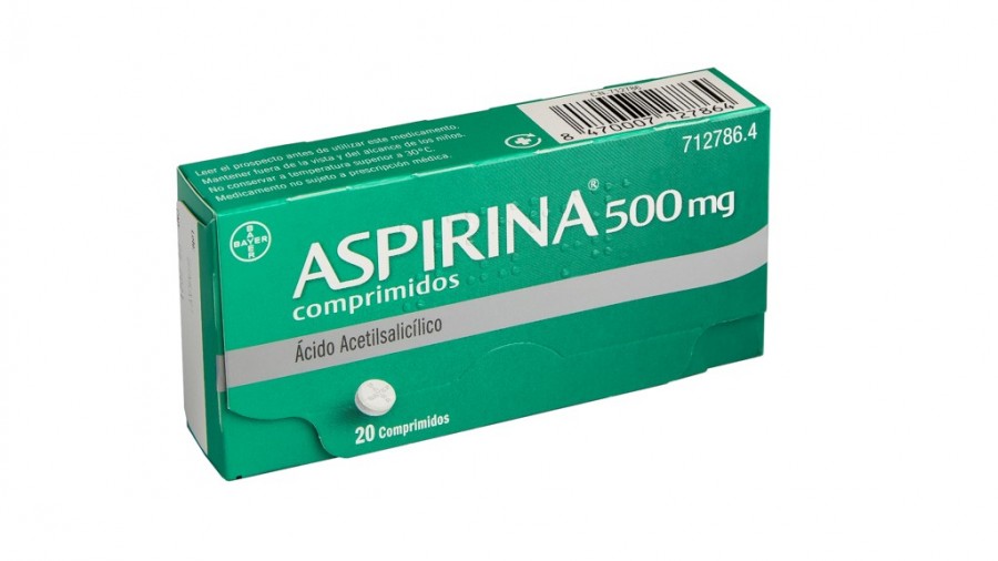 ASPIRINA 500 mg COMPRIMIDOS , 20 comprimidos fotografía del envase.