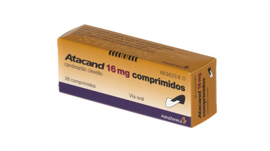 ATACAND 16 mg COMPRIMIDOS, 28 comprimidos fotografía del envase.
