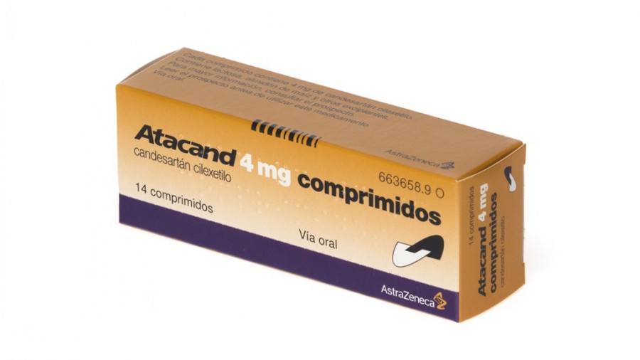 ATACAND 4 mg COMPRIMIDOS , 14 comprimidos fotografía del envase.