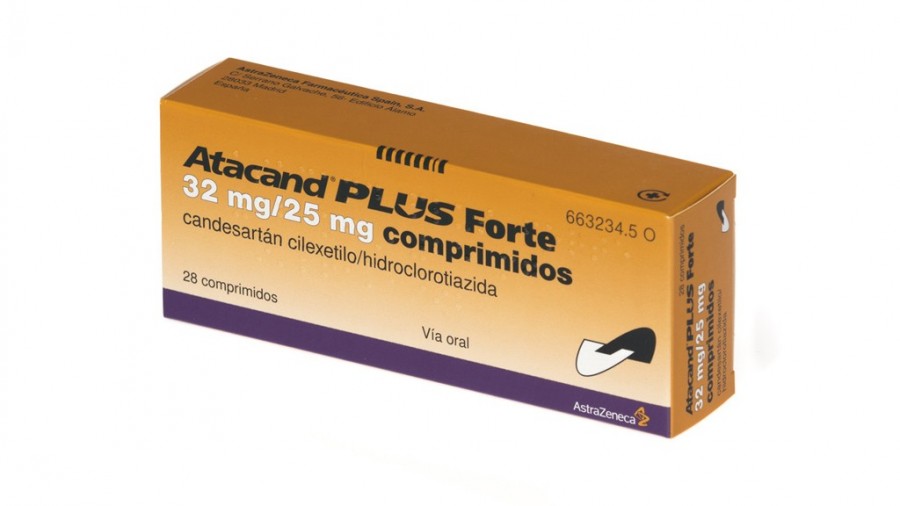 ATACAND PLUS FORTE 32 mg/25 mg COMPRIMIDOS , 28 comprimidos fotografía del envase.