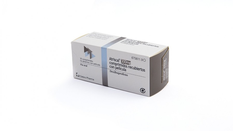 ATRISCAL 300 mg COMPRIMIDOS RECUBIERTOS CON PELICULA , 30 comprimidos fotografía del envase.