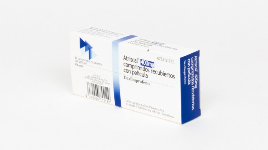 ATRISCAL 400 mg COMPRIMIDOS RECUBIERTOS CON PELICULA , 30 comprimidos fotografía del envase.