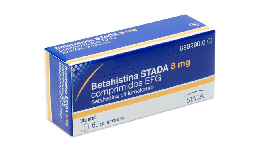 BETAHISTINA STADA 8 mg COMPRIMIDOS EFG, 60 comprimidos fotografía del envase.