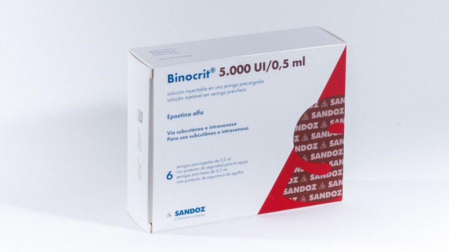 BINOCRIT, 5000 UI/0,5 ml, SOLUCION INYECTABLE EN UNA JERINGA PRECARGADA, 6 jeringas precargadas de 0,5 ml fotografía del envase.