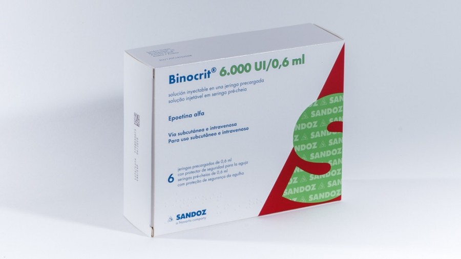 BINOCRIT, 6000 UI/0,6 ml, SOLUCION INYECTABLE EN UNA JERINGA PRECARGADA, 6 jeringas precargadas de 0,6 ml fotografía del envase.