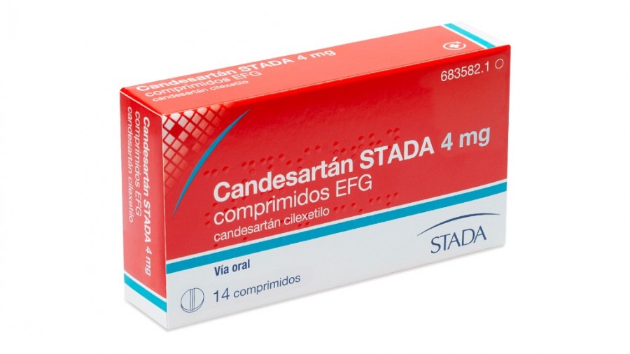 CANDESARTAN STADA 4 mg COMPRIMIDOS EFG, 14 comprimidos fotografía del envase.