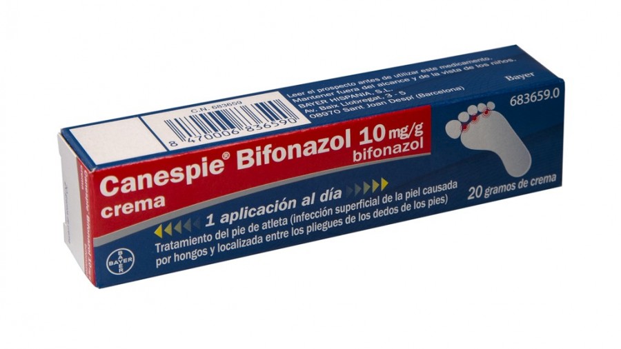 CANESPIE BIFONAZOL 10 mg/g CREMA,1 tubo de 15 g fotografía del envase.