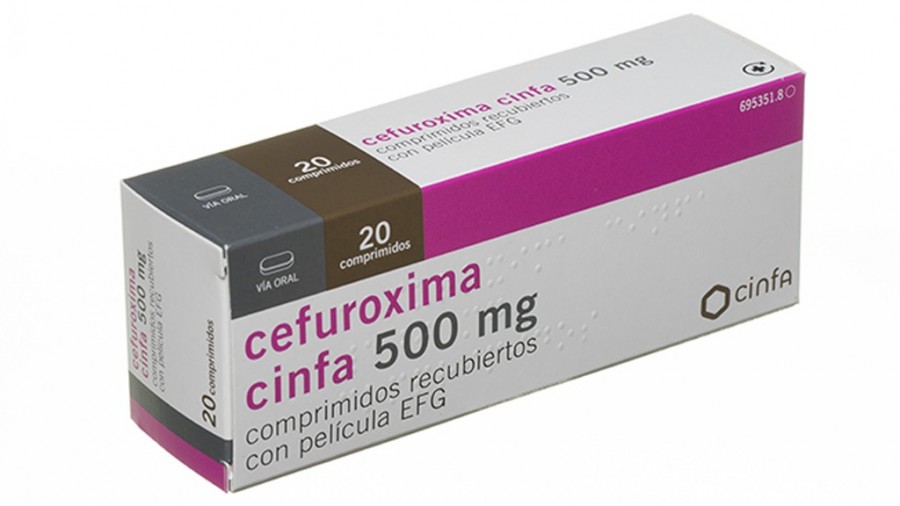 CEFUROXIMA CINFA 500 mg COMPRIMIDOS RECUBIERTOS CON PELICULA EFG , 20 comprimidos fotografía del envase.