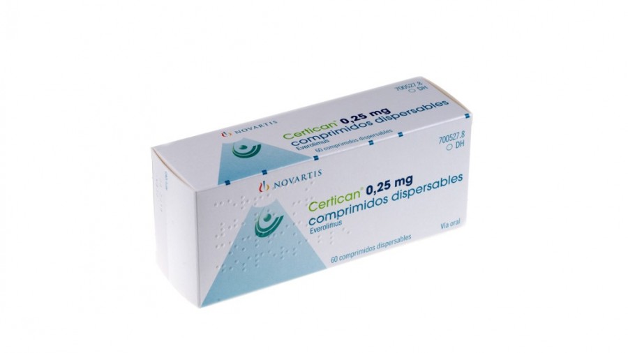 CERTICAN 0,25 mg COMPRIMIDOS DISPERSABLES , 60 comprimidos fotografía del envase.