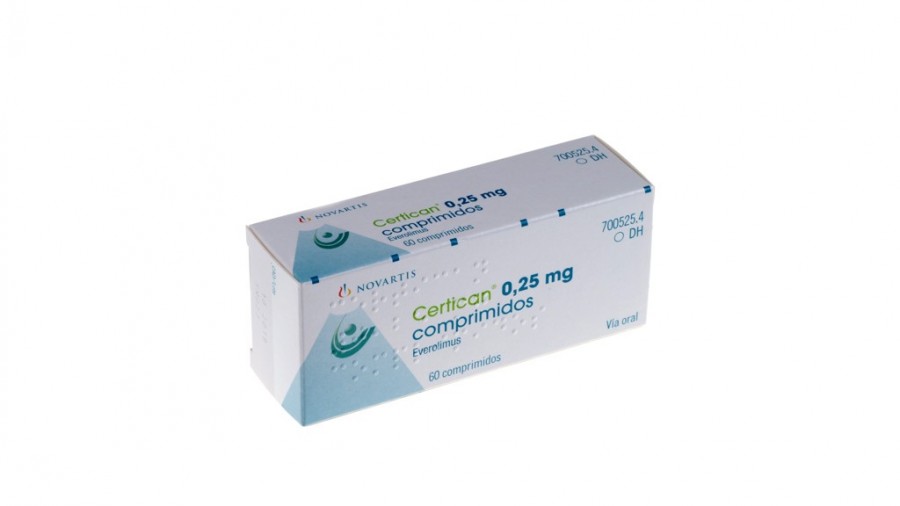 CERTICAN 0,25 mg COMPRIMIDOS , 60 comprimidos fotografía del envase.