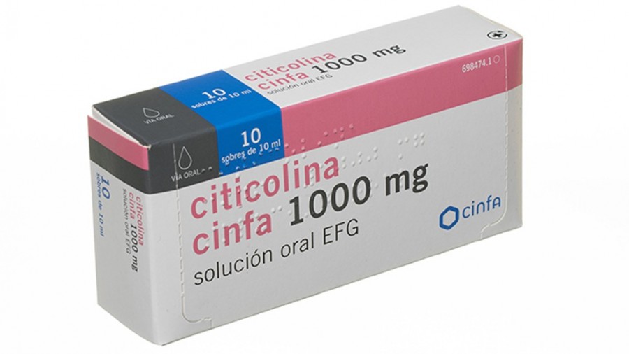 CITICOLINA CINFA 1000 MG SOLUCION ORAL EFG , 10 sobres de 10 ml fotografía del envase.