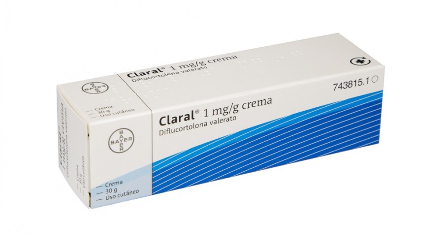 CLARAL 1 mg/g CREMA, 1 tubo de 60 g fotografía del envase.
