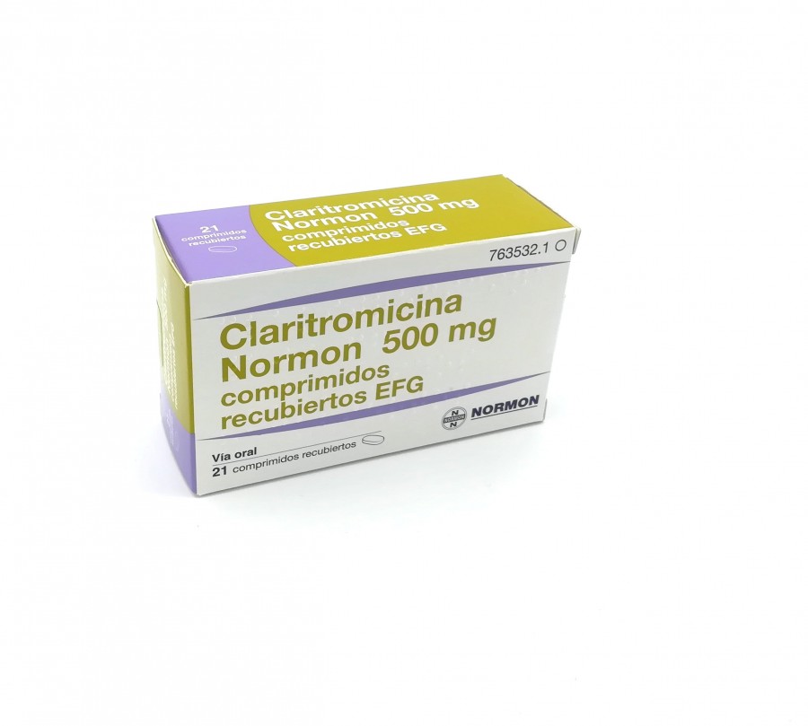 CLARITROMICINA NORMON 500 Mg COMPRIMIDOS RECUBIERTOS EFG 21