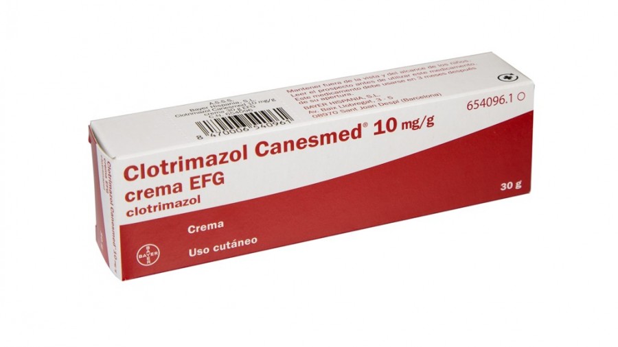 CLOTRIMAZOL CANESMED 10 mg/g CREMA EFG , 1 tubo de 30 g fotografía del envase.