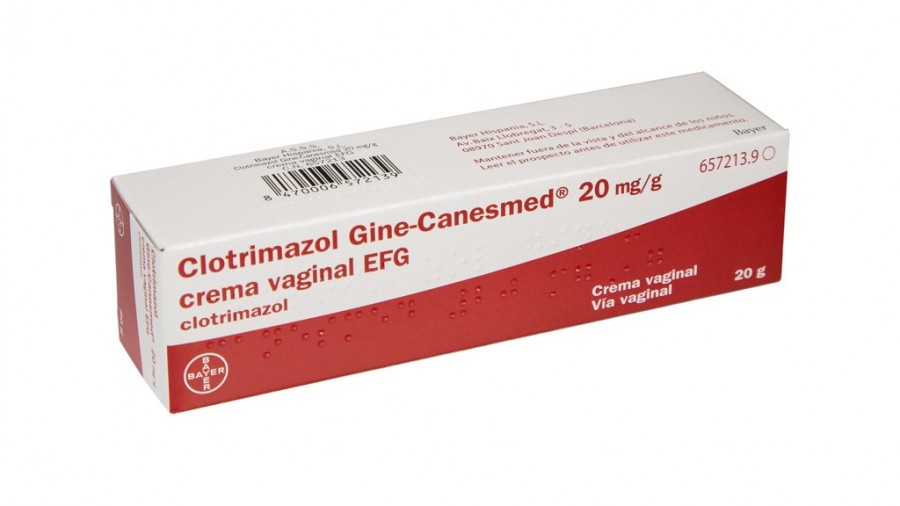 CLOTRIMAZOL GINE-CANESMED 20 MG/G CREMA VAGINAL EFG , 1 tubo de 20 g fotografía del envase.