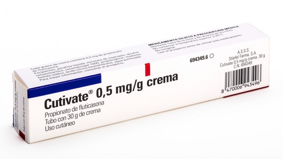 CUTIVATE 0,5 mg/g CREMA, 1 tubo de 30 g fotografía del envase.
