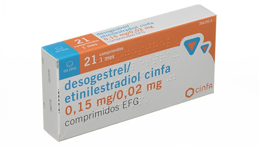 DESOGESTREL/ETINILESTRADIOL CINFA 0,15 MG/ 0,02 MG COMPRIMIDOS EFG , 21 comprimidos fotografía del envase.