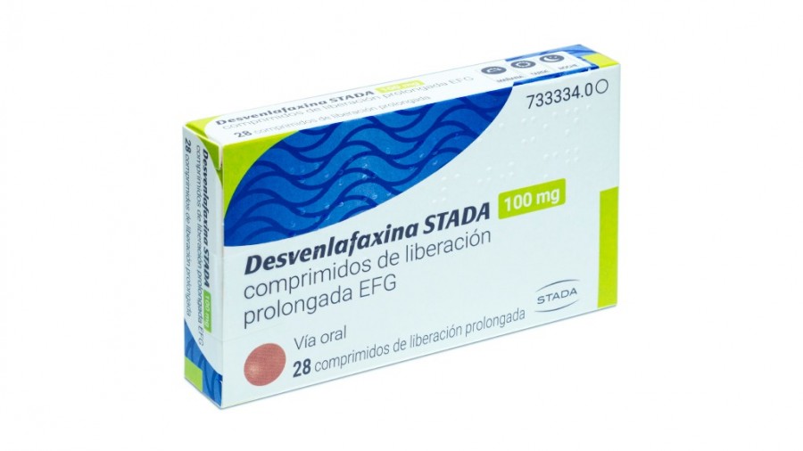 DESVENLAFAXINA STADA 100 MG COMPRIMIDOS DE LIBERACION PROLONGADA EFG, 28 comprimidos (Al/PVC/PE/PVDC) fotografía del envase.