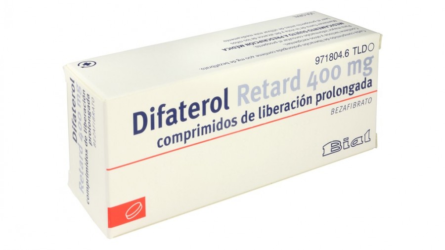 DIFATEROL RETARD 400 mg COMPRIMIDOS DE LIBERACION PROLONGADA, 30 comprimidos fotografía del envase.