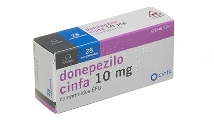 DONEPEZILO CINFA 10 mg COMPRIMIDOS EFG, 28 comprimidos fotografía del envase.