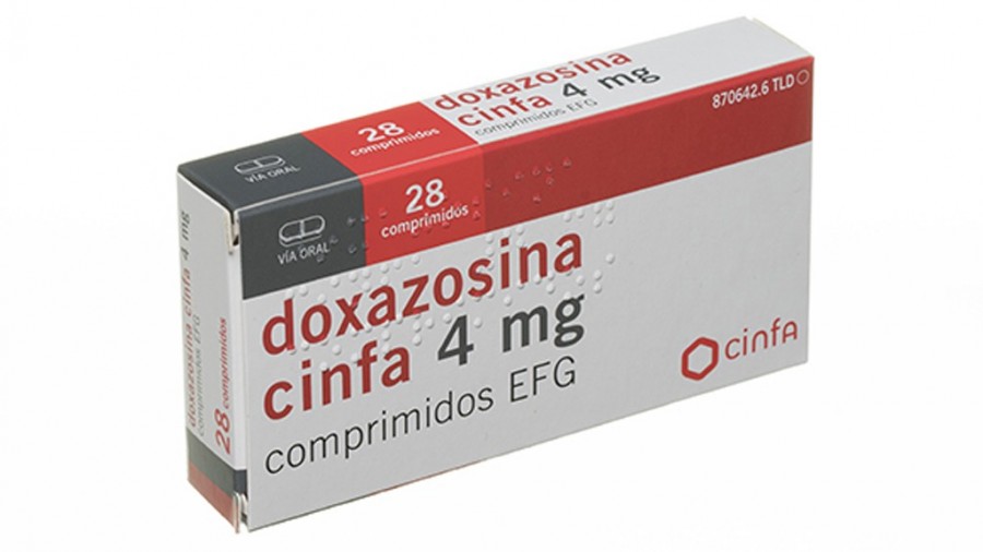 DOXAZOSINA CINFA  4 mg COMPRIMIDOS EFG , 28 comprimidos fotografía del envase.