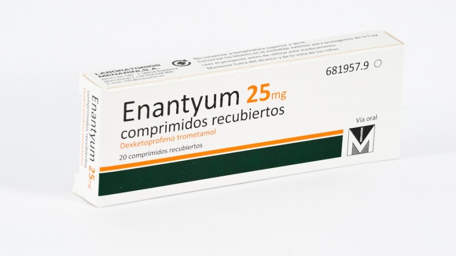 ENANTYUM 25 mg COMPRIMIDOS, 20 comprimidos fotografía del envase.